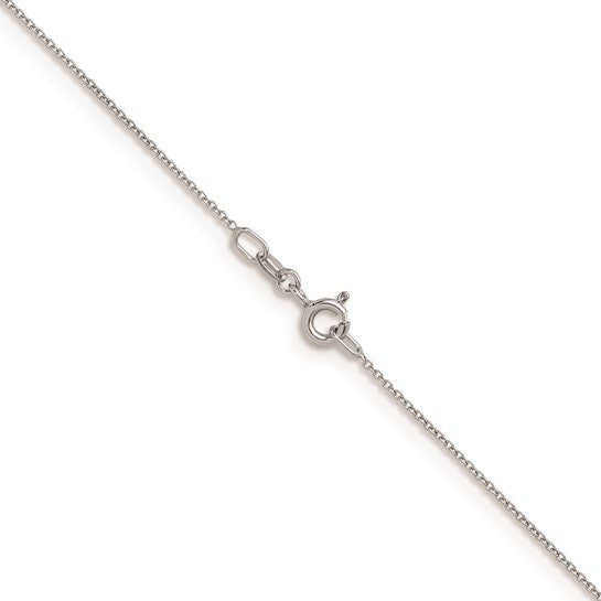 14k white gold 1.1mm cable chain 16"