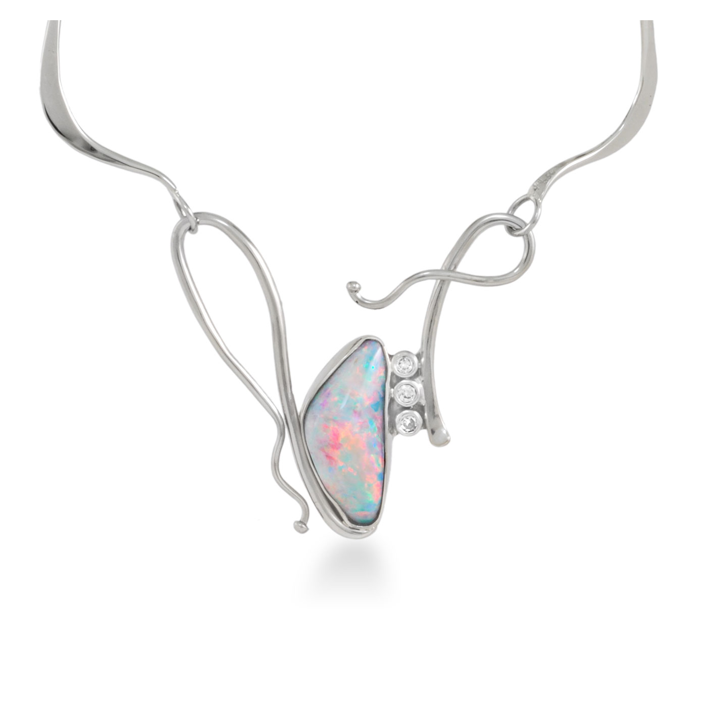 Opal & Diamond Necklace