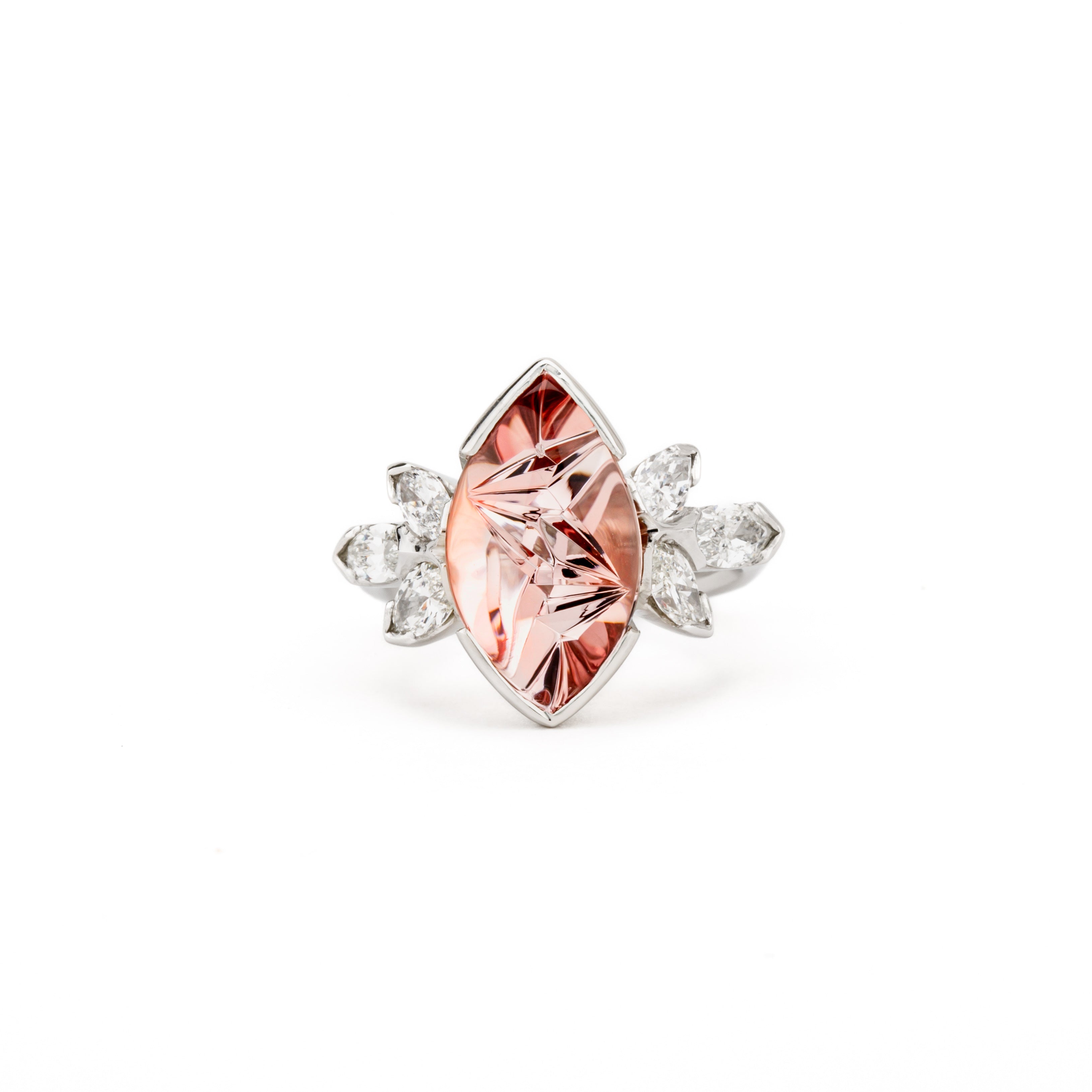 Kreis Cut Morganite Ring