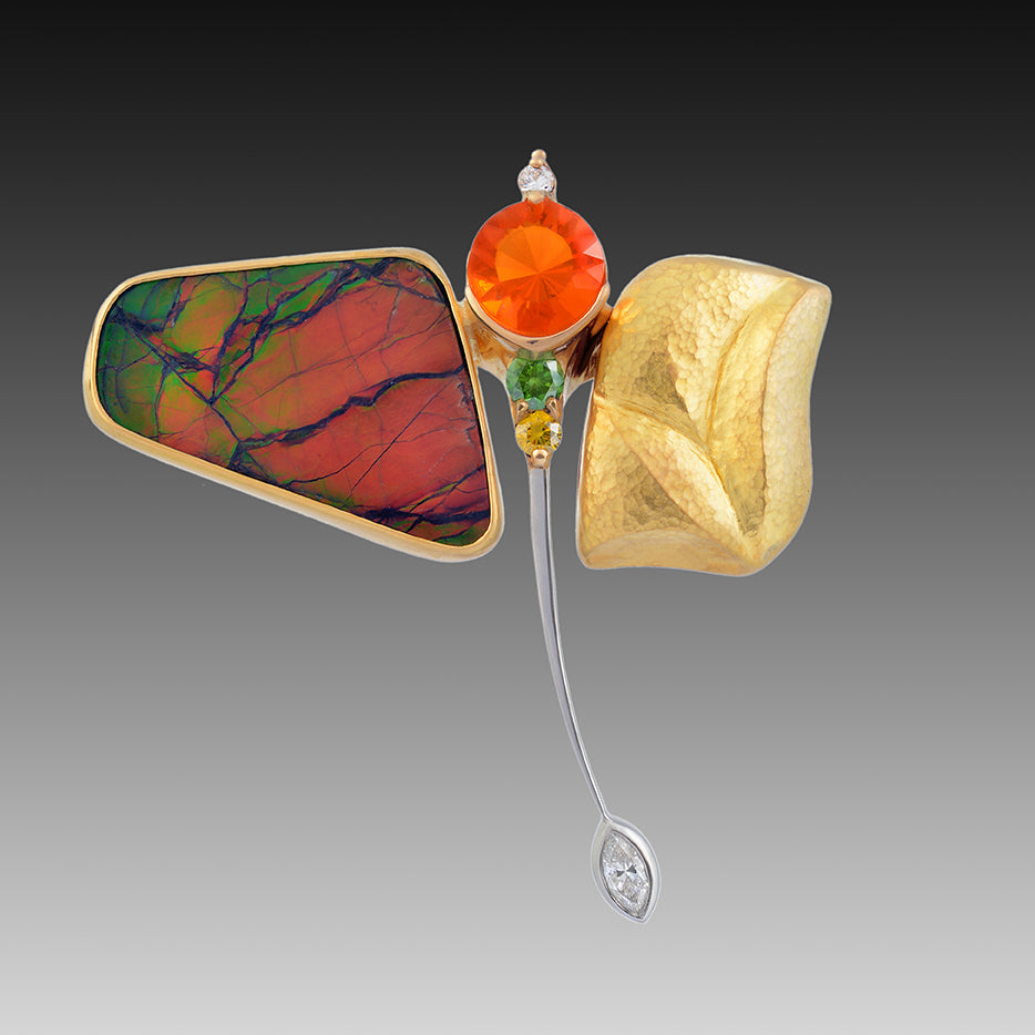 Ammolite Broach