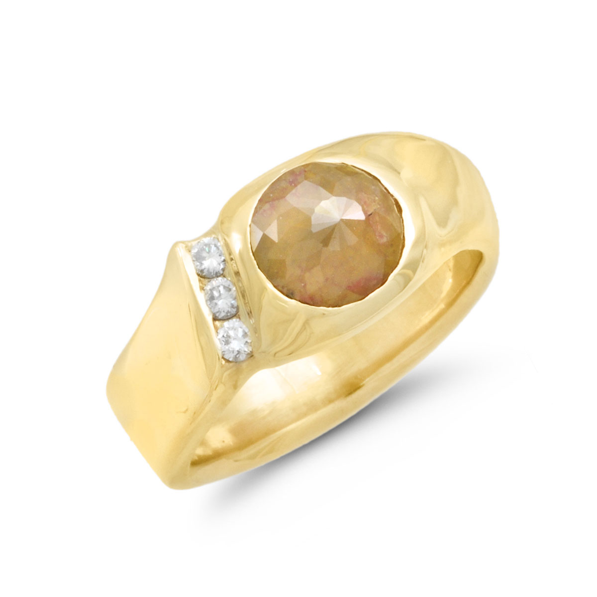 IND0982 Men's Rough Diamond Ring