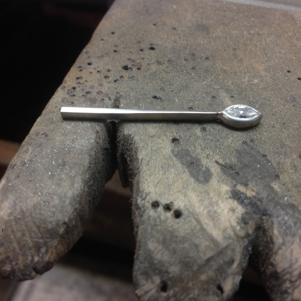 Ammolite Awe Part 7 - Forging and Marquise Setting