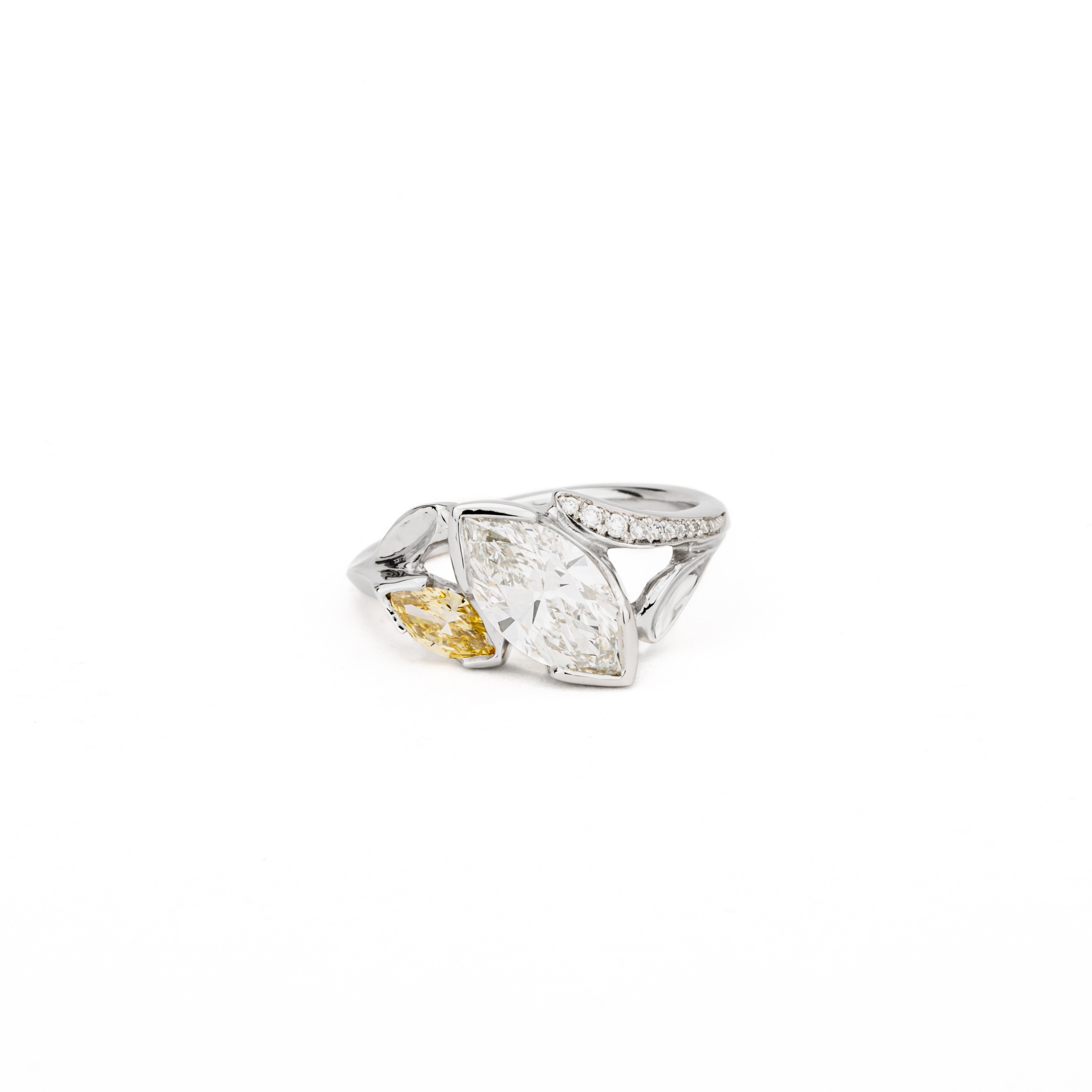 Custom Marquise Diamond Engagement Ring