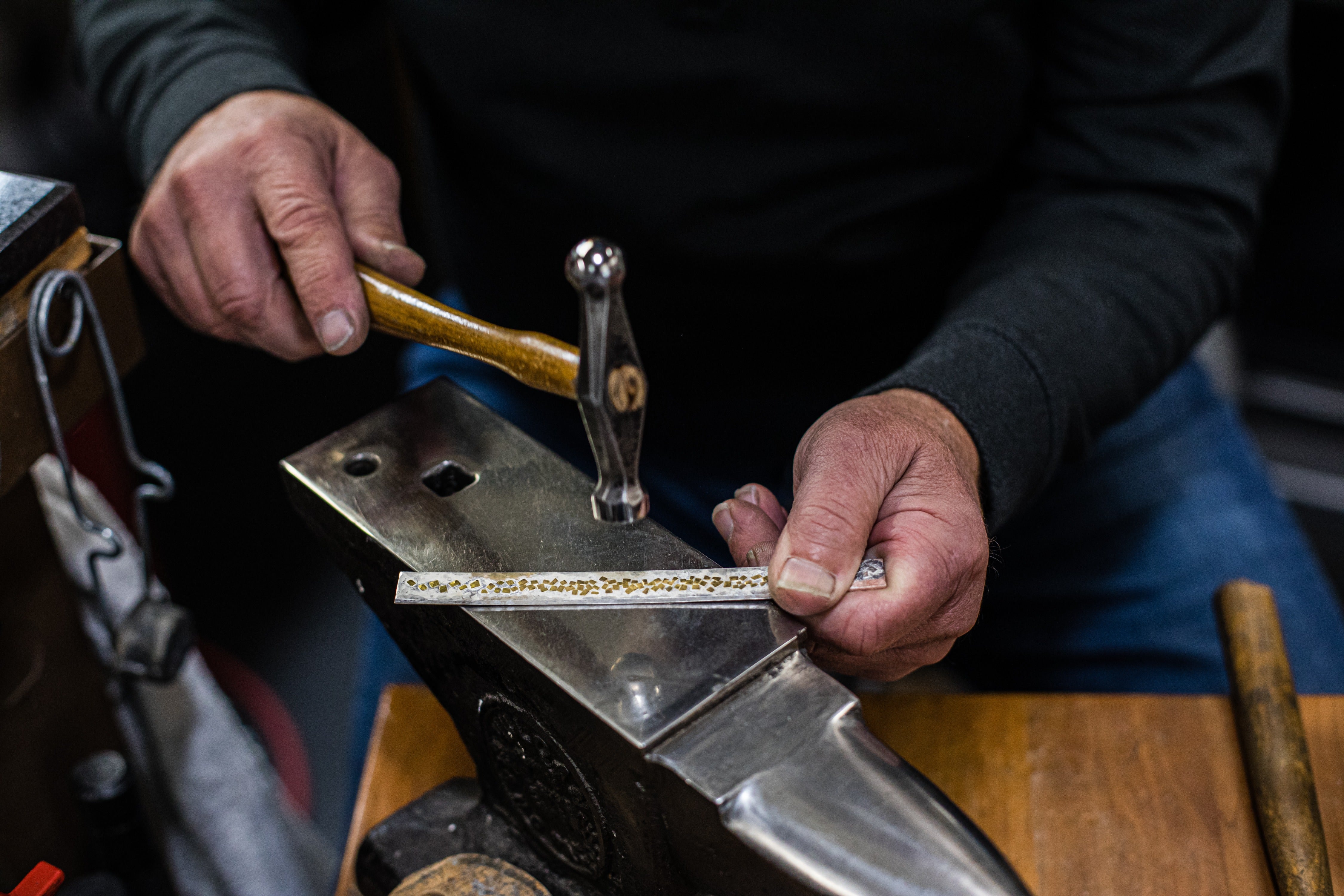 Creating a custom silver and gold bracelet