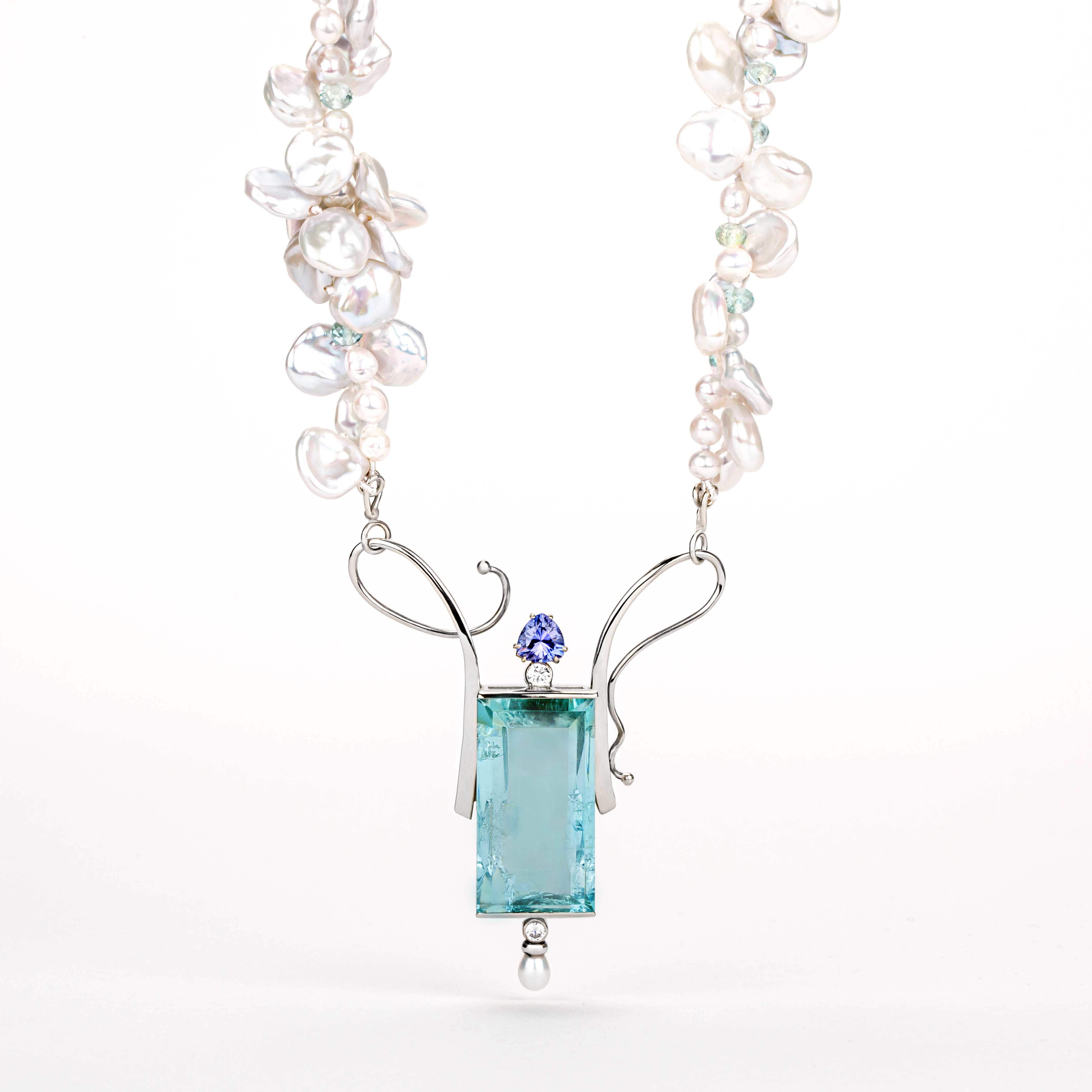 Aquamarine and Tanzanite Neckpiece