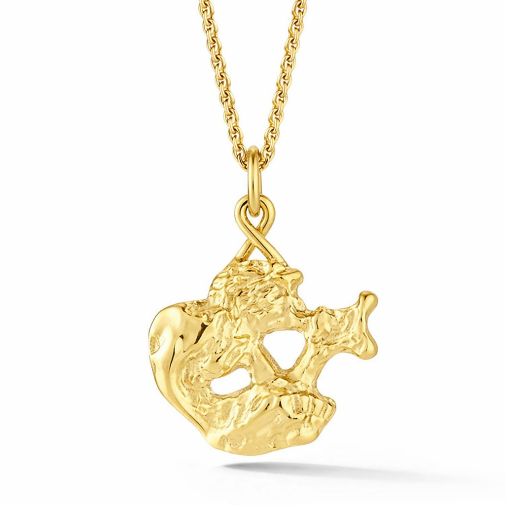 14k yellow gold Spit fountain charm from our exclusive Saratoga Collection